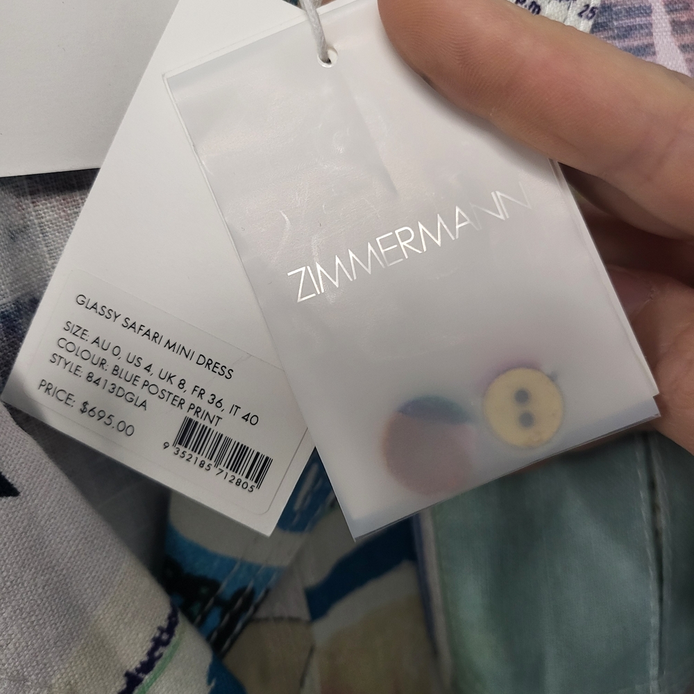 Zimmermann Multicolor Graphic Patchwork Mini Dres… - image 4